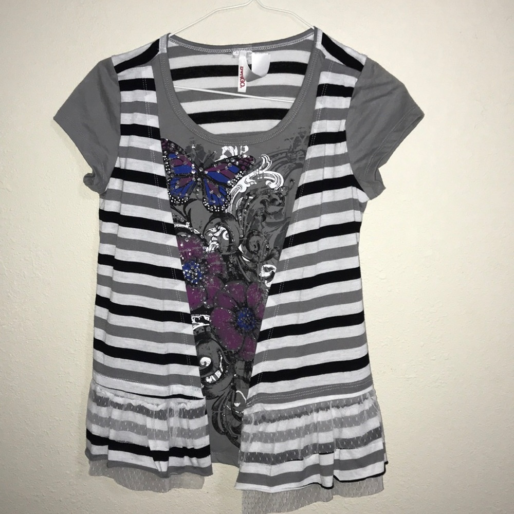 Girls Glitter Top w/ Vest
